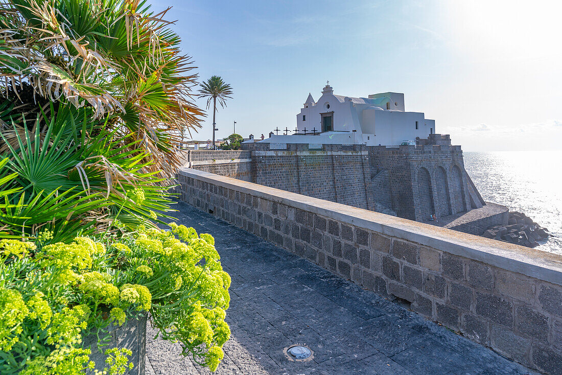 Blick auf die Chiesa del Soccorso Kirche,Forio,Insel Ischia,Kampanien,Italien,Europa