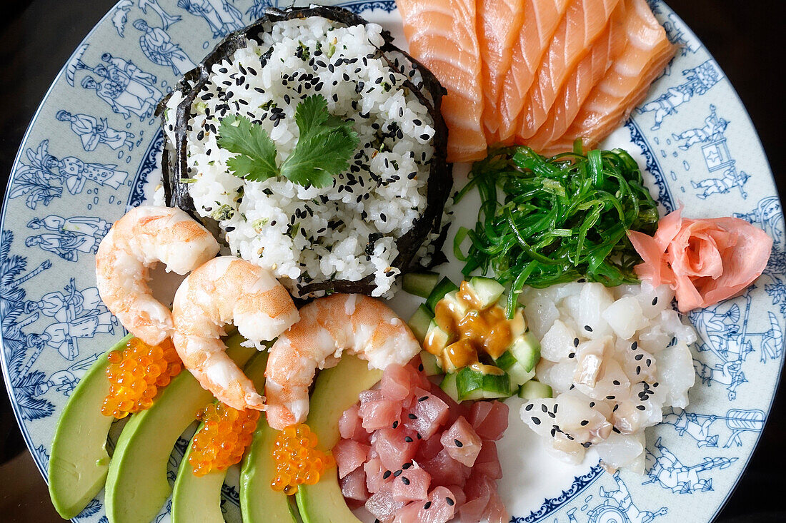 Sashimi-Teller,Japanisches Essen,Frankreich,Europa