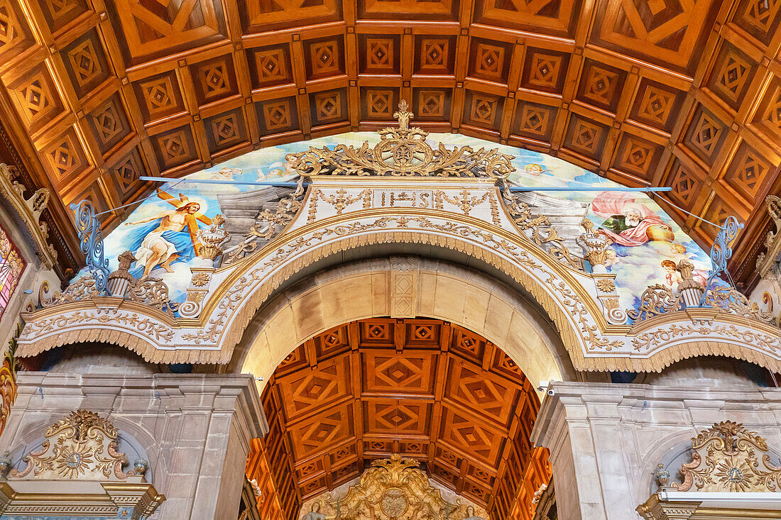 Innenraum der Kirche Matriz de Santa Maria de Valega,Ovar,Aveiro,Portugal,Europa