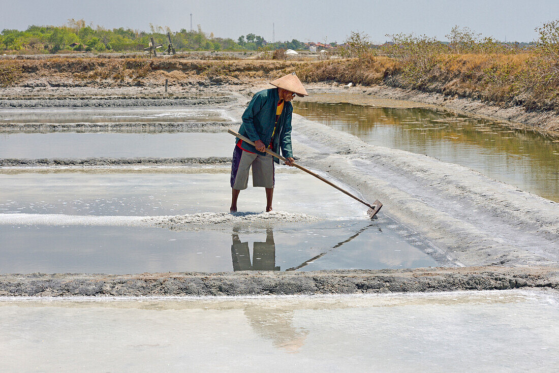 Salzteiche im Dorf Punjulharjo bei Lasem,Insel Java,Indonesien,Südostasien,Asien