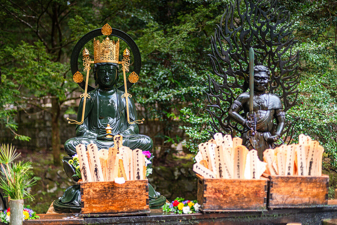 Statues in Koya-san near Osaka, Wakayama Prefecture, Honshu, Japan, Asia