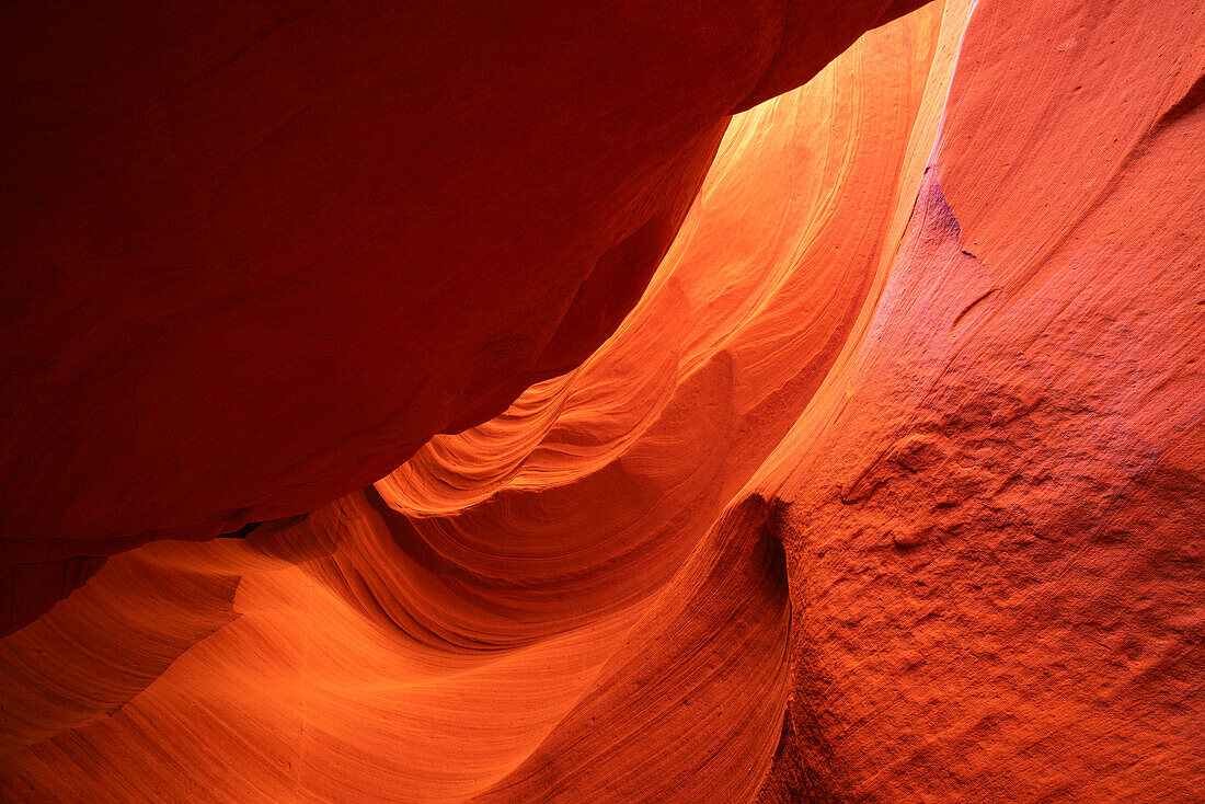 Abstract details of orange slot canyon wall, Antelope Canyon X, Page, Arizona, United States of America, North America