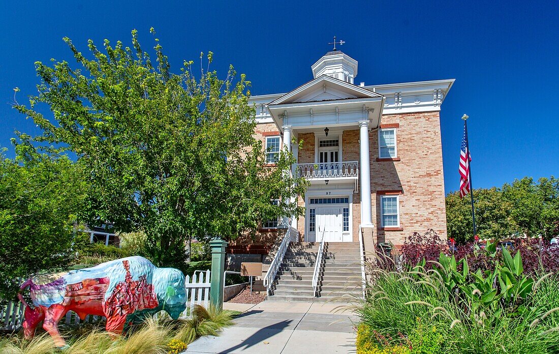 The St. George Pioneer Courthouse, oldest public building in Washington County, built in 1870 and used as county courthouse until 1960, St. George, Utah, United States of America, North America