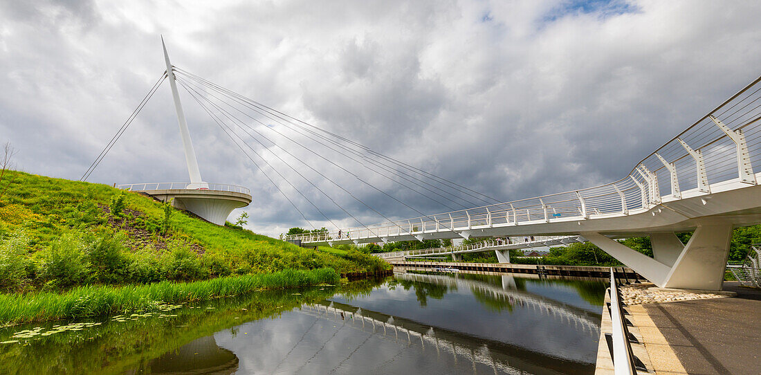 Stockingfield Bridge,Forth and Clyde Canal,Glasgow,Schottland,Vereinigtes Königreich,Europa