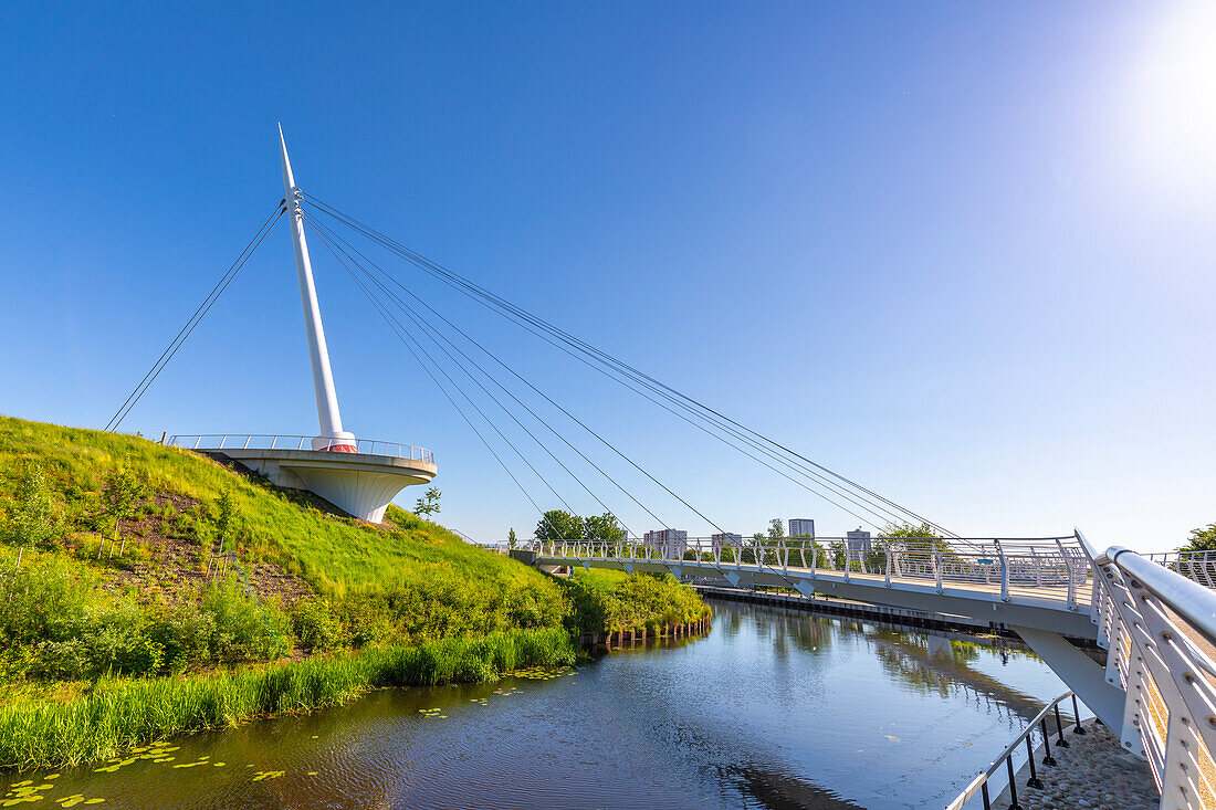 Stockingfield-Brücke,Forth and Clyde Canal,Glasgow,Schottland,Vereinigtes Königreich,Europa