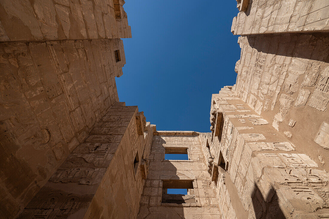 Habu Temple, Temple of Ramesses III, Luxor, Egypt.