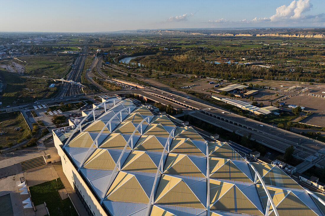 Aerial view of Zaragoza–Delicias railway and central bus station