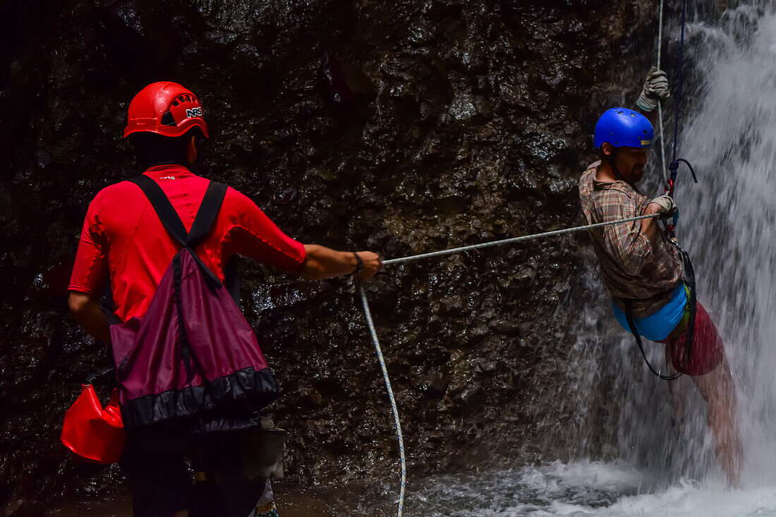 Canyoning and waterfall rappelling experience with Pure Trek in La Fortuna, Costa Rica