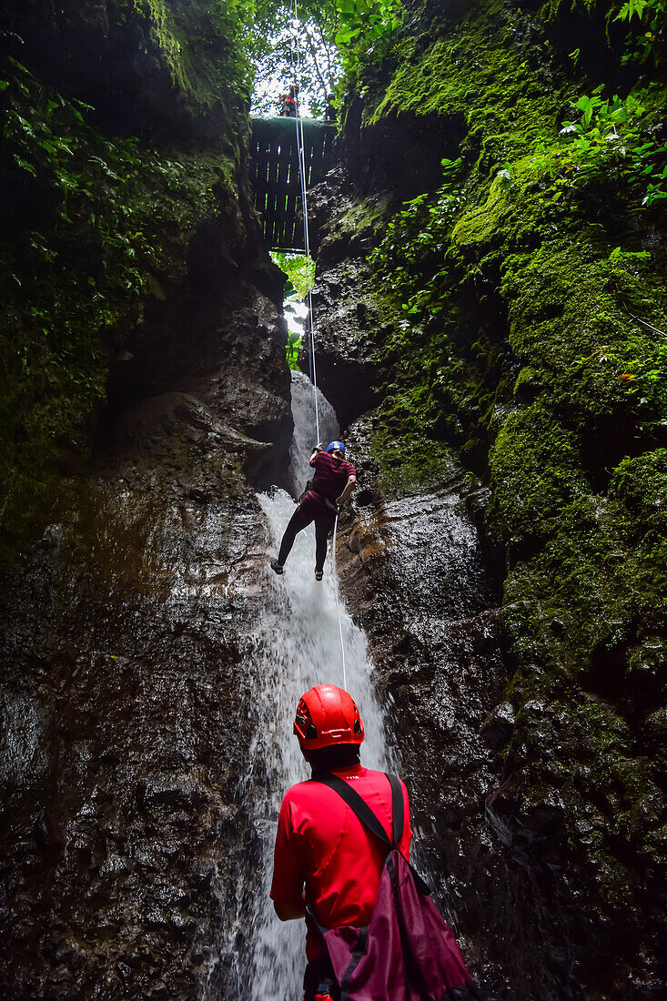 Canyoning and waterfall rappelling experience with Pure Trek in La Fortuna, Costa Rica