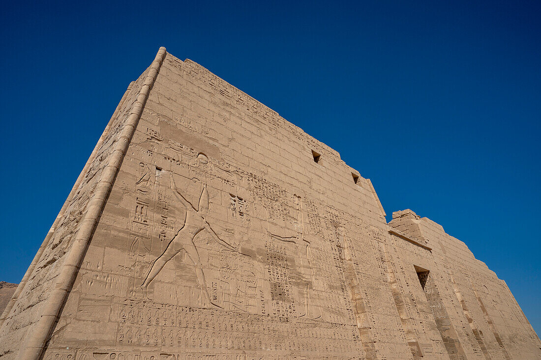 Habu Temple, Temple of Ramesses III, Luxor, Egypt.