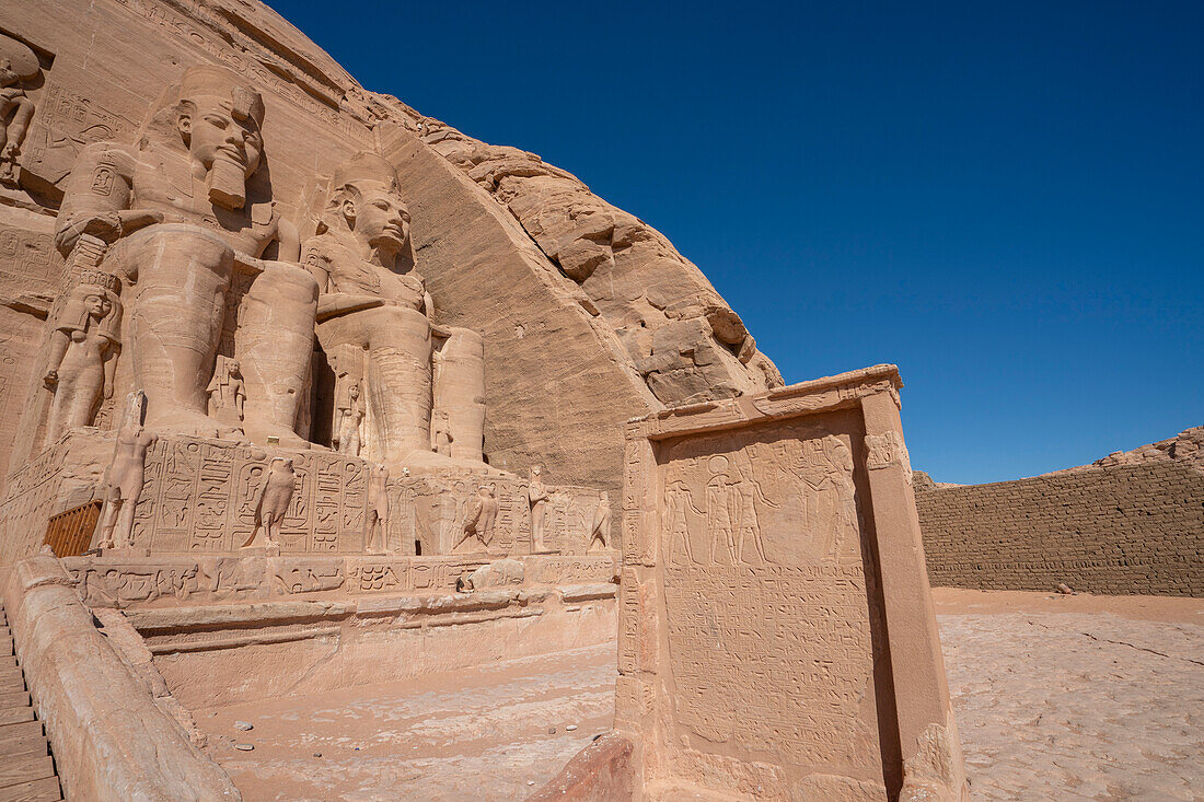 Colossal statues of King Ramses II, Abu Simbel, Egypt.