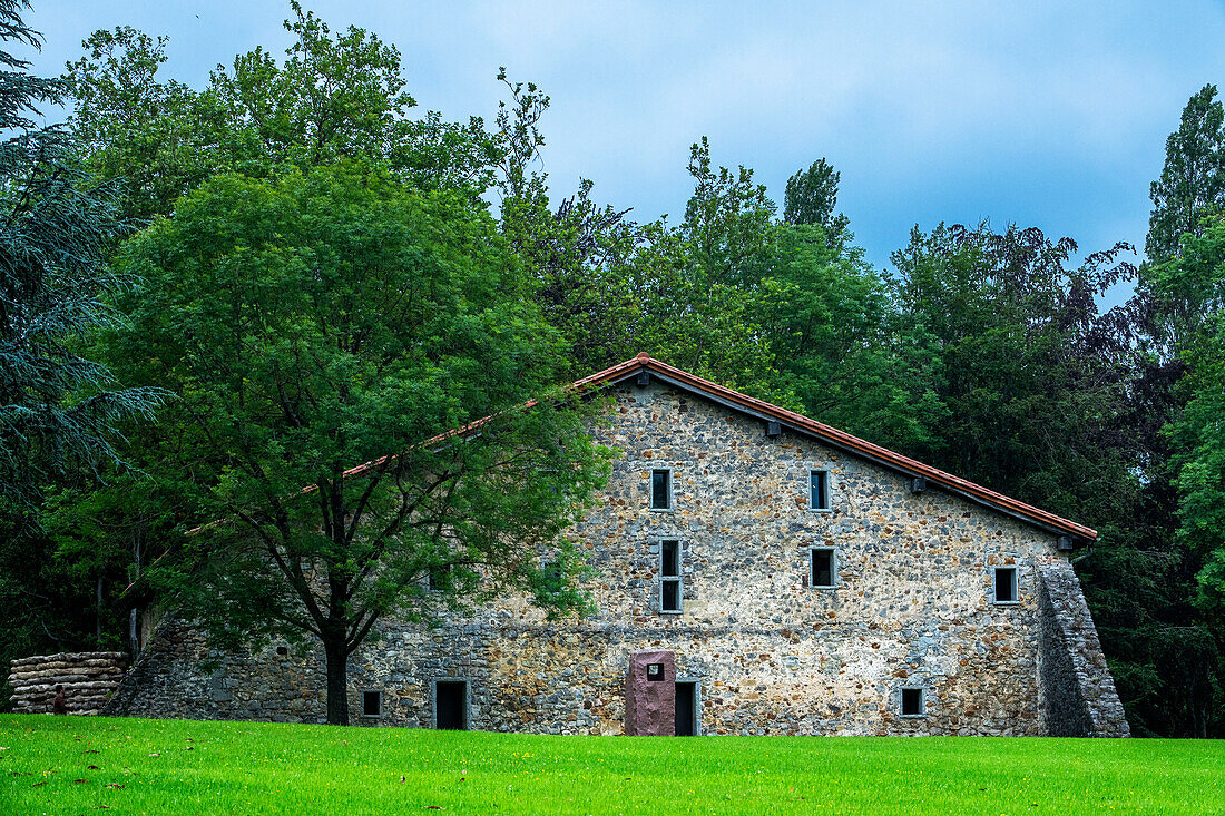 Caserio Zabalaga hamlet The Chillida-Leku Museum, sculptures in gardens and forests of the Basque sculptor Eduardo Chillida, Hernani, Guipuzcoa, Basque Country, Spain.