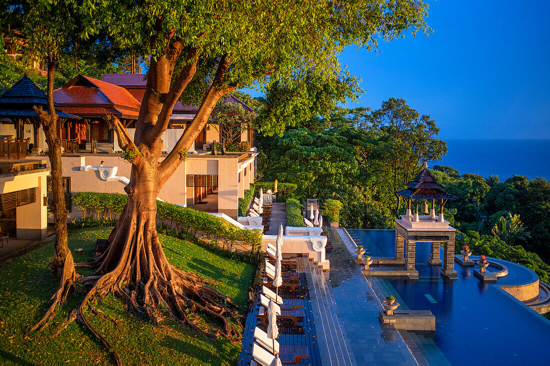 Swimming pool of the luxury hotel Pimalai Resort, Kantiang Beach, Ko Lanta or Koh Lanta island, Krabi, Thailand, Asia