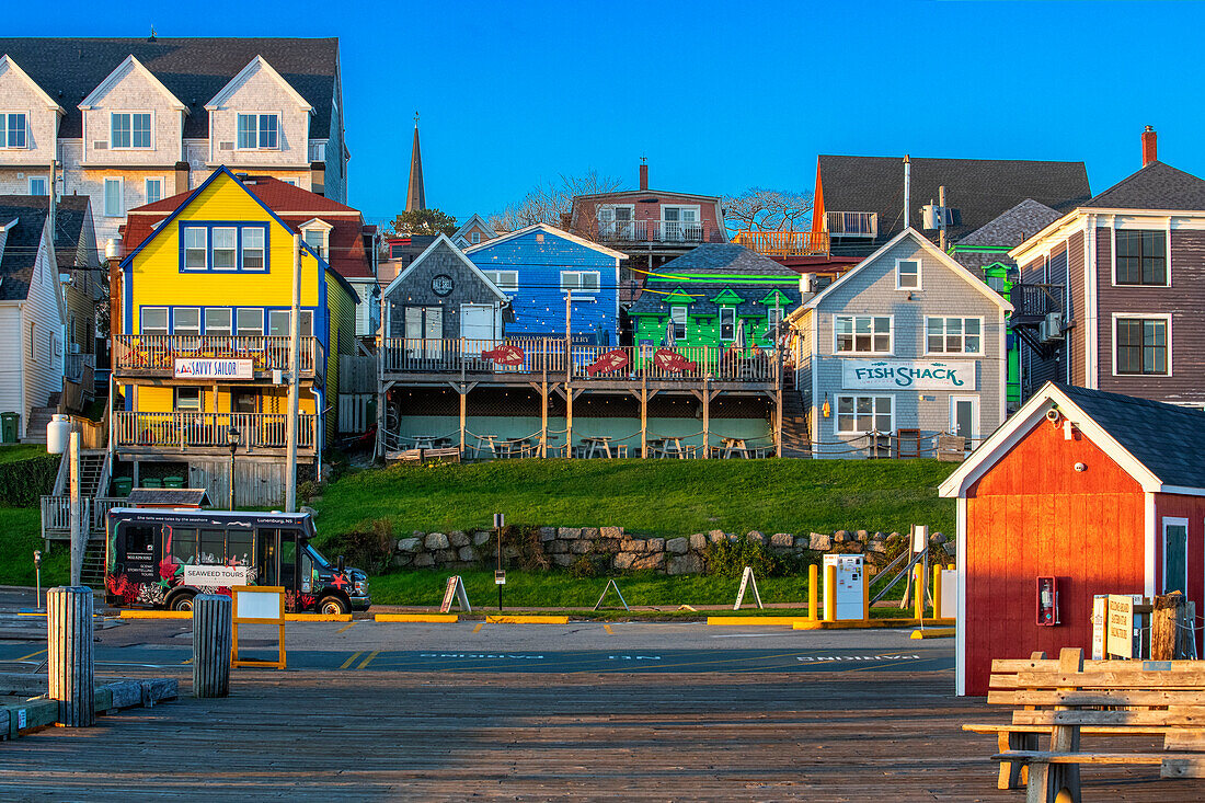 Colorful houses in the waterfront of Lunenburg Nova Scotia, Canada. A historical town in Canada