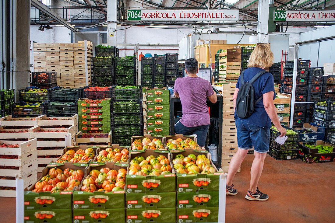 Local production, Fruit and Vegetable section, in Mercabarna. Barcelona´s Central Markets. Barcelona. Spain