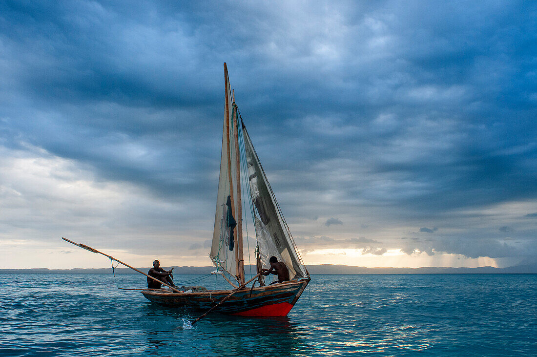 Sailing fishermen boat in Île-à-Vache, Sud Province, Haiti