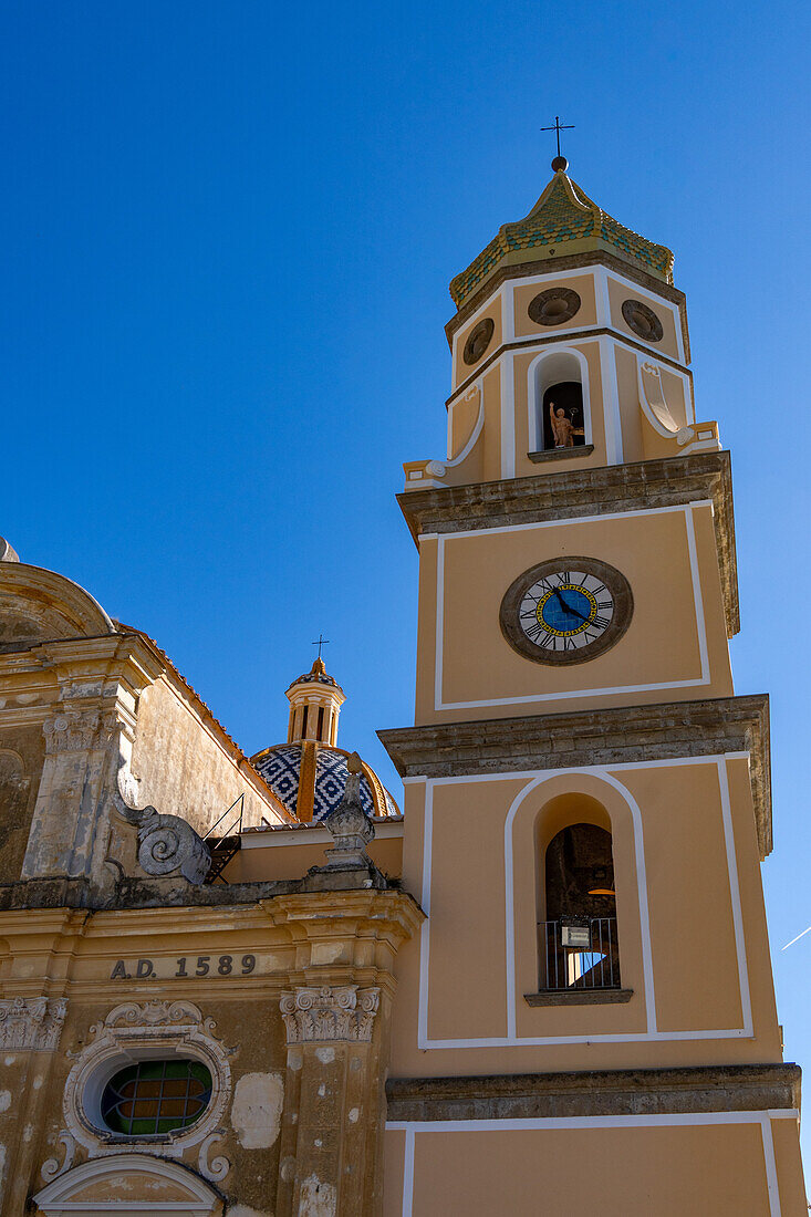 The Church of San Gennaro on the Amalfi Coast in Vettica Maggiore, Praiano, Italy.