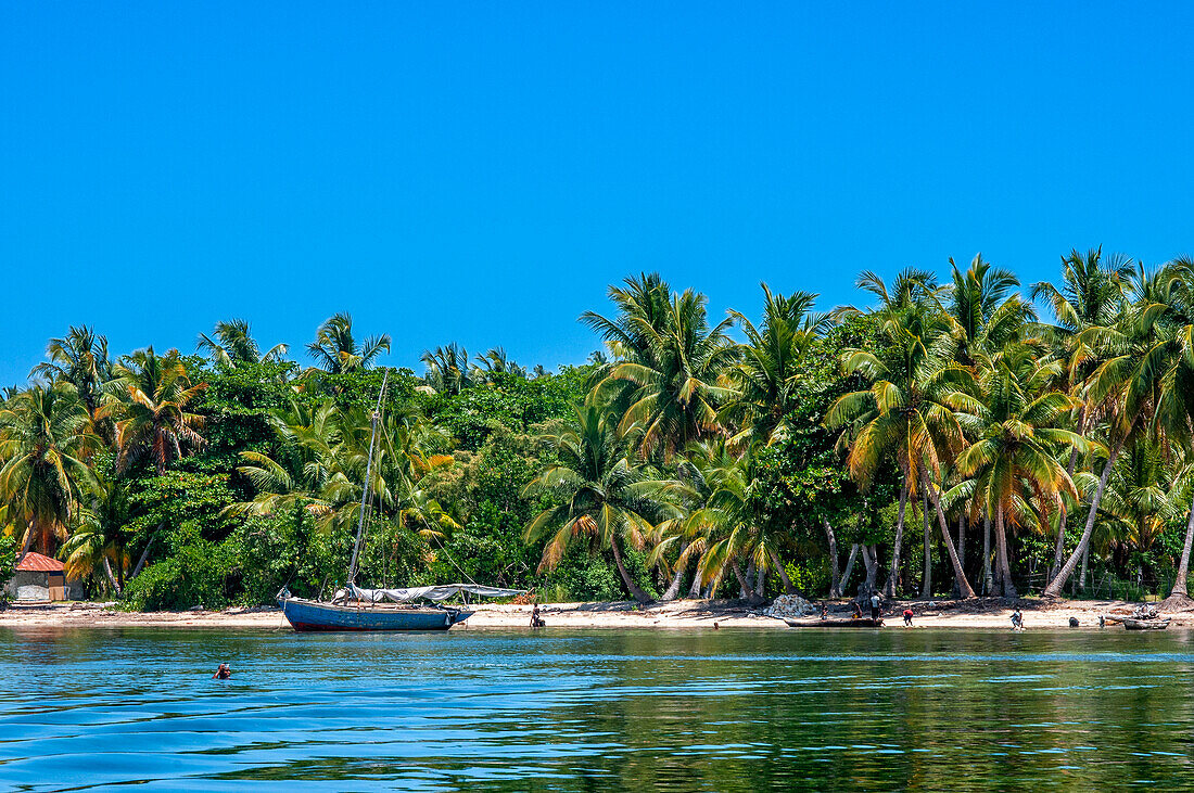 Waterfront beach in Île-à-Vache, Sud Province, Haiti