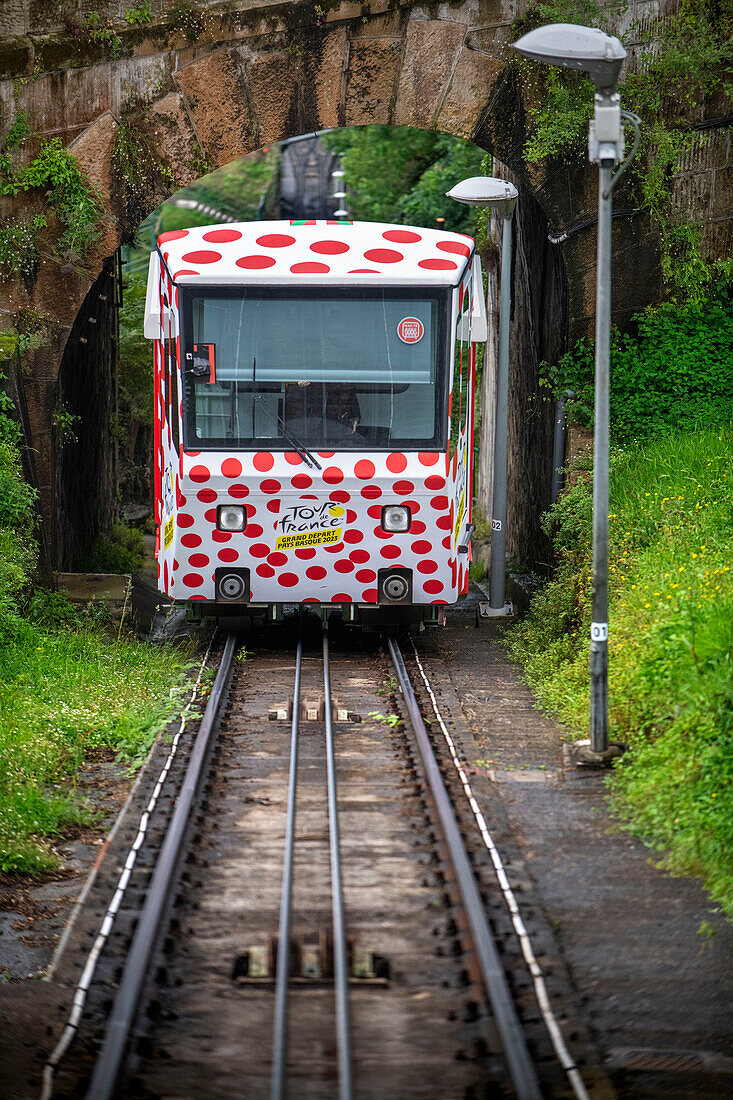 Funicular de Artxanda cable car, Bilbao, Biscay, Basque Country, Euskadi, Euskal Herria, Spain