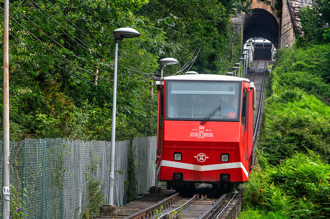 Seilbahn Funicular de Artxanda, Bilbao, Biskaya, Baskenland, Euskadi, Euskal Herria, Spanien