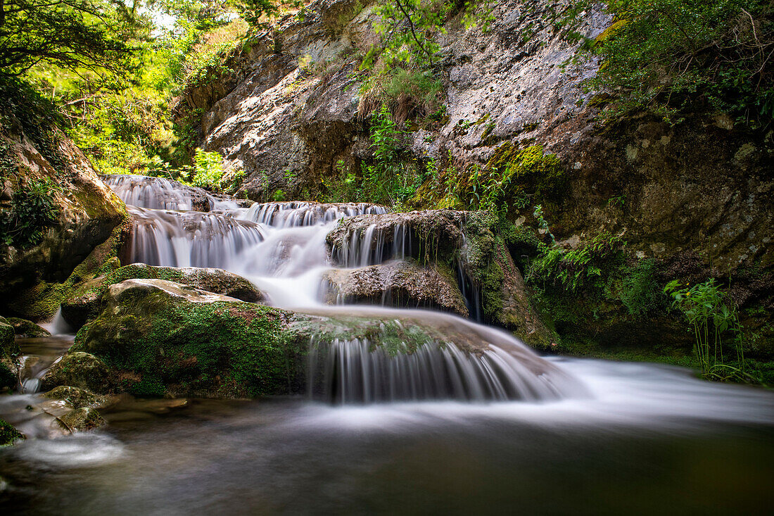 Desfiladero del rio Purón, Puron River Canyon in the Valderejo Natural Park. Alava. Basque Country. Spain