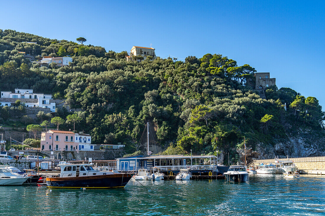 Boats in the Marina Grande in Sorrento, Italy.