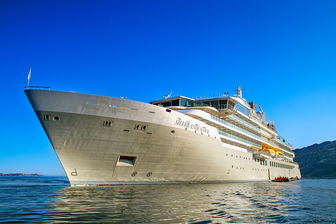 Silversea Endeavor in the coast of East Greenland near Skjoldungen Fjord