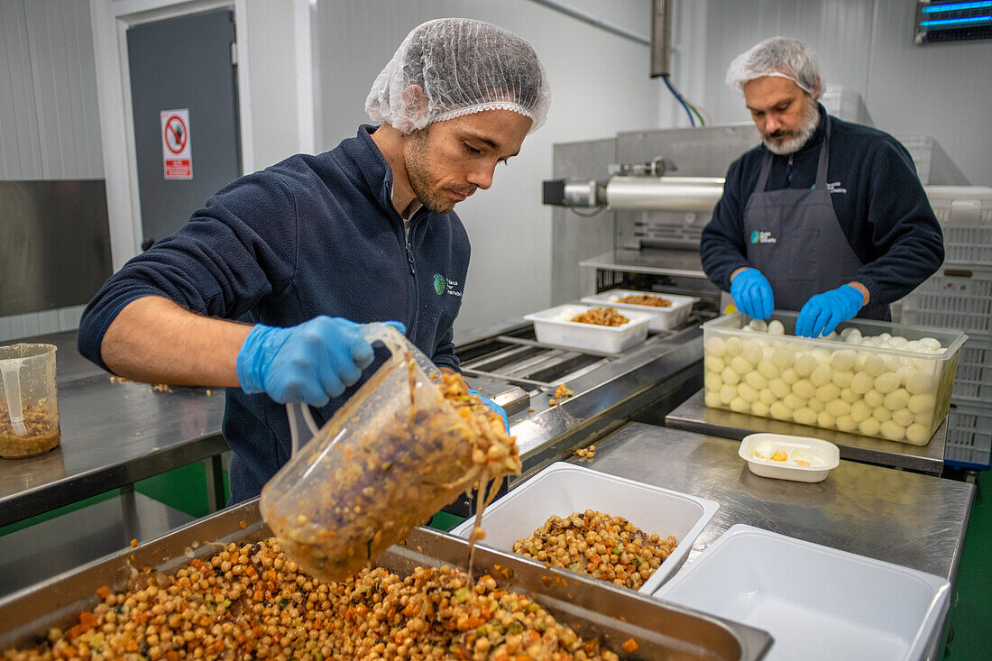 Kitchens for preparing pre-cooked food to distribute among the poorest, Vilassar de Dalt, Ferrer Sustainability Foundation, Barcelona, Spain, Europe. The Ferrer Sustainability Foundation is a non-profit organisation that aims to transform lives and work towards a more equitable and fair society through social cohesion and environmental preservation. We carry out our work through two major projects: Ferrer for Food and Green for Good, through which we seek to generate the greatest impact for the benefit of people and the planet.