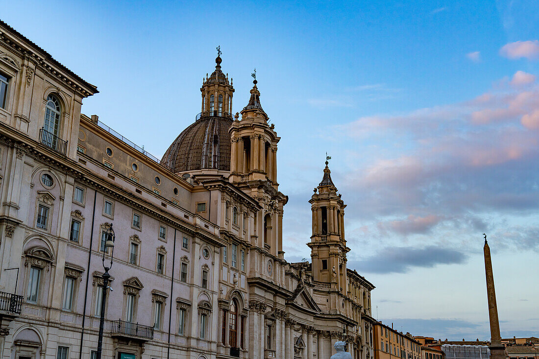 Kirche Sant'Agnes in Agone auf der Piazza Navona in Rom, Italien.