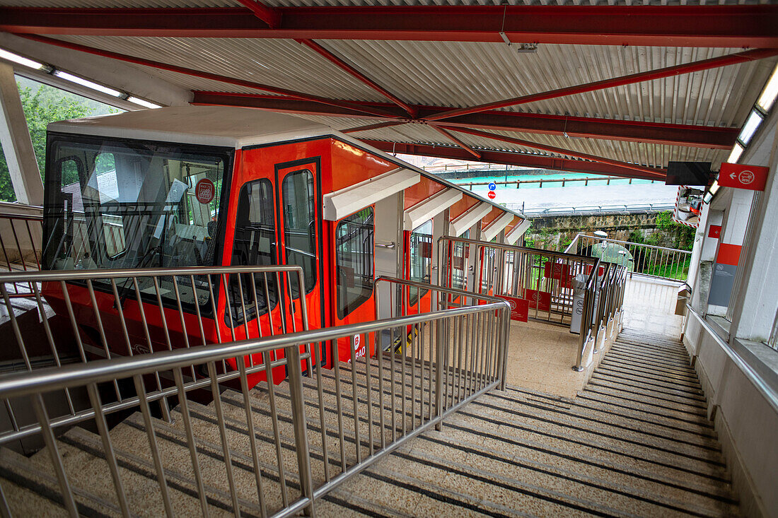 Funicular de Artxanda cable car, Bilbao, Biscay, Basque Country, Euskadi, Euskal Herria, Spain