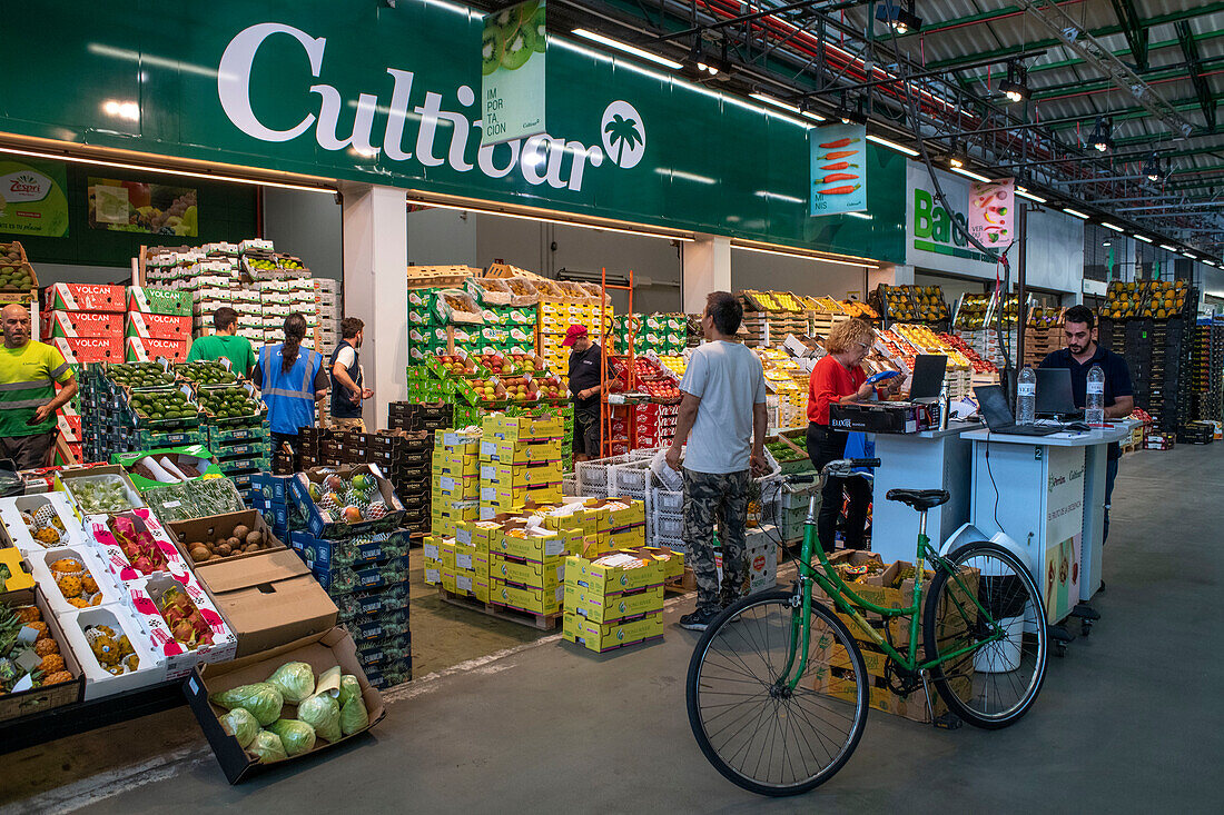 Fruit and Vegetable section, in Mercabarna. Barcelona´s Central Markets. Barcelona. Spain