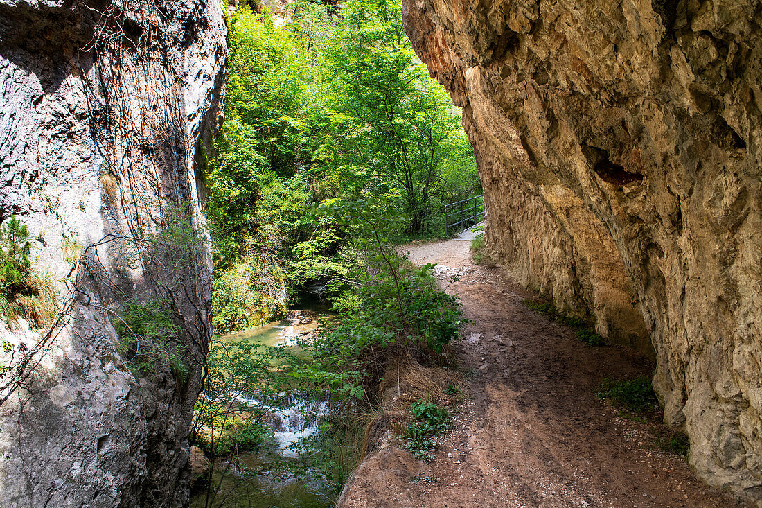 Desfiladero del rio Purón, Puron River Canyon in the Valderejo Natural Park. Alava. Basque Country. Spain