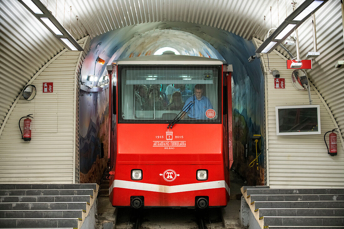 Seilbahn Funicular de Artxanda, Bilbao, Biskaya, Baskenland, Euskadi, Euskal Herria, Spanien