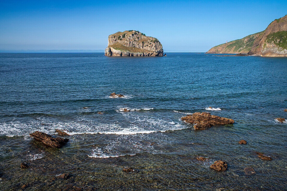 Beach next to San Juan de Gaztelugatxe, Basque Country, Euskadi, Euskaerria, Spain.