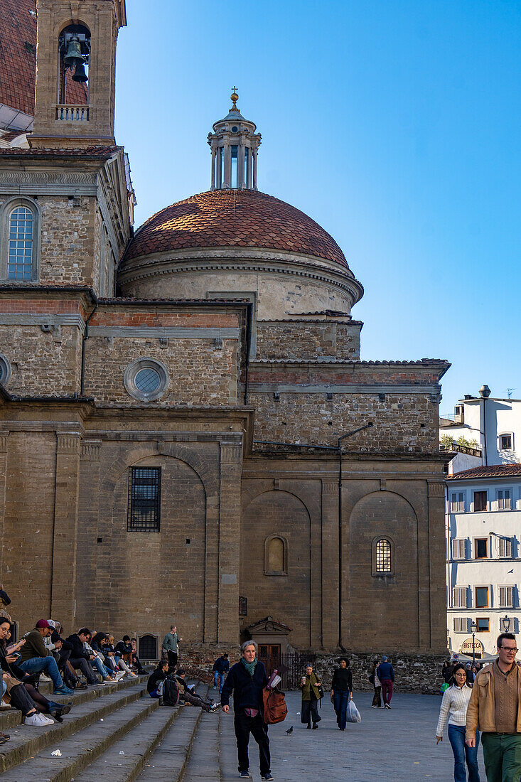 Die Kuppel der Medici-Kapelle an der Basilika San Lorenzo in Florenz, Italien.