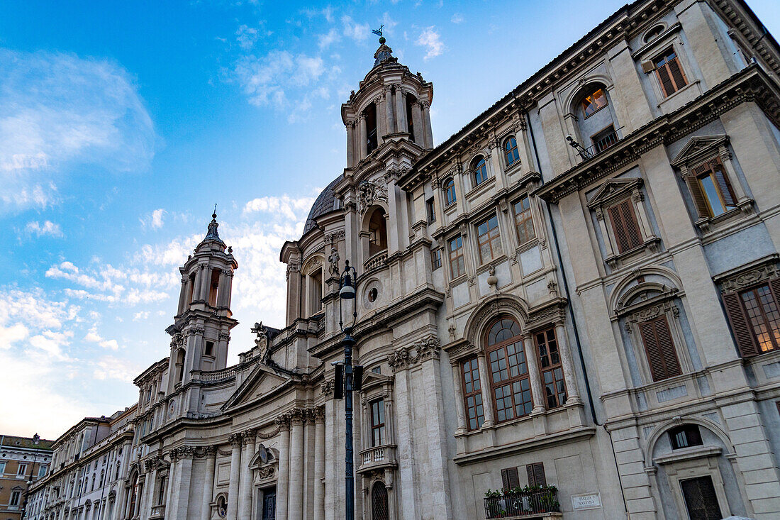 Kirche Sant'Agnes in Agone auf der Piazza Navona in Rom, Italien.