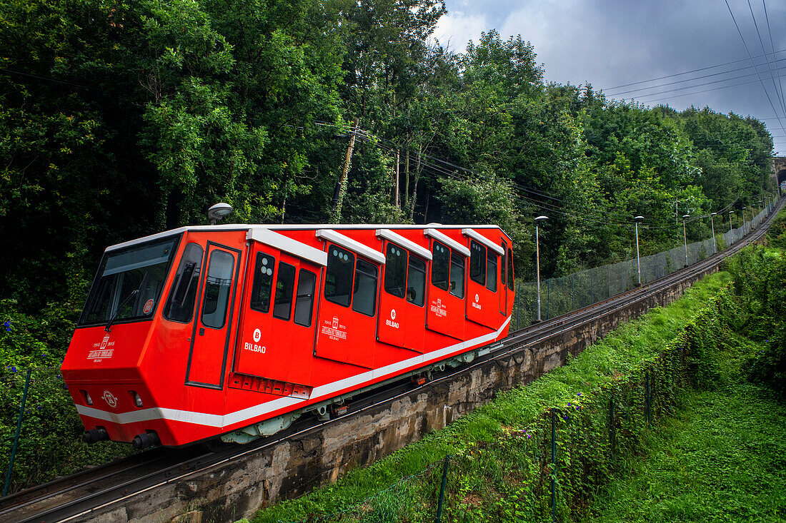 Funicular de Artxanda cable car, Bilbao, Biscay, Basque Country, Euskadi, Euskal Herria, Spain