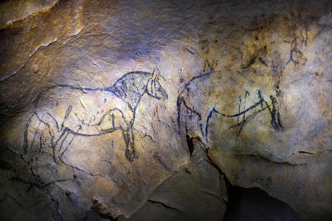 Ekain cave, Ekainberri museum housing the replica of the prehistoric Ekain cave paintings, Zestoa, Guipuzcoa, Basque Country, Spain.