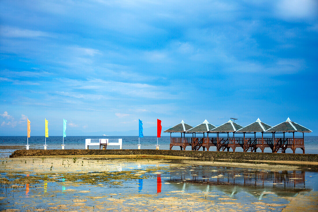 Beach of the Whispering Palms island resort in Sipaway Island, San Carlos City, Negros Occidental, Philippines