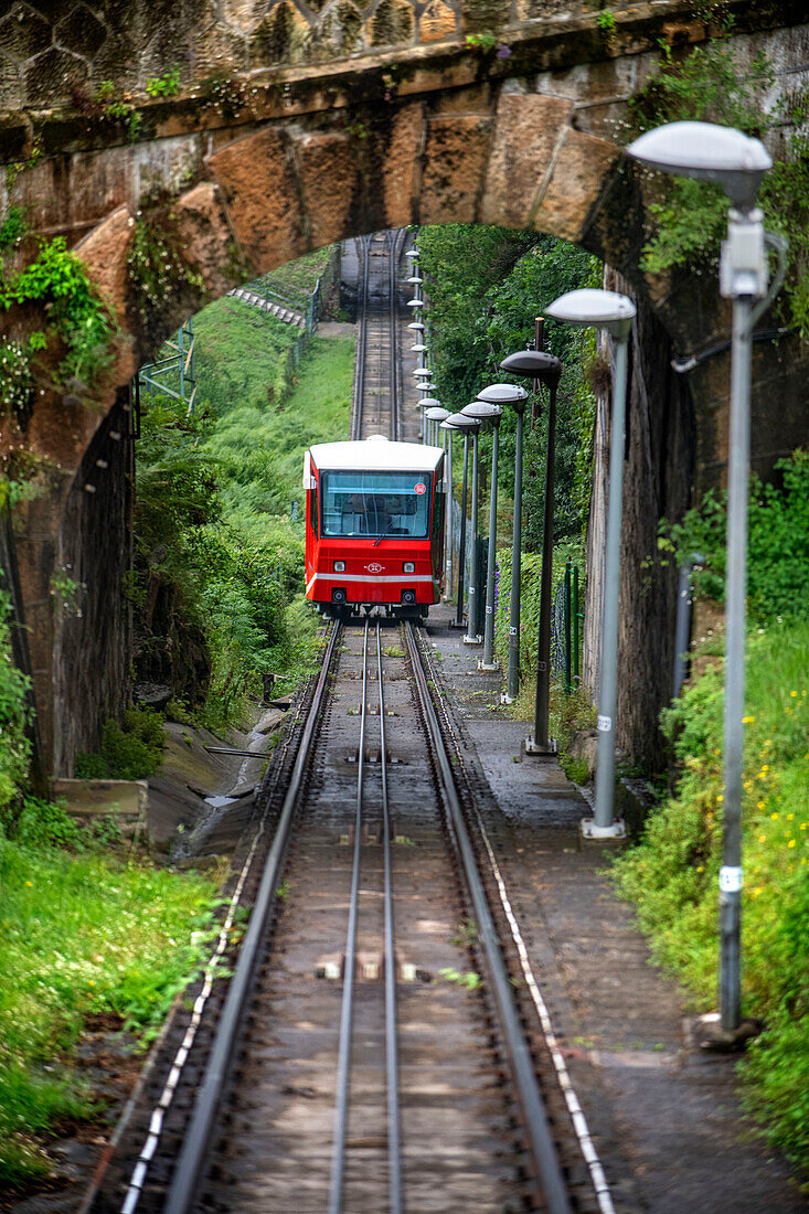 Funicular de Artxanda cable car, Bilbao, Biscay, Basque Country, Euskadi, Euskal Herria, Spain