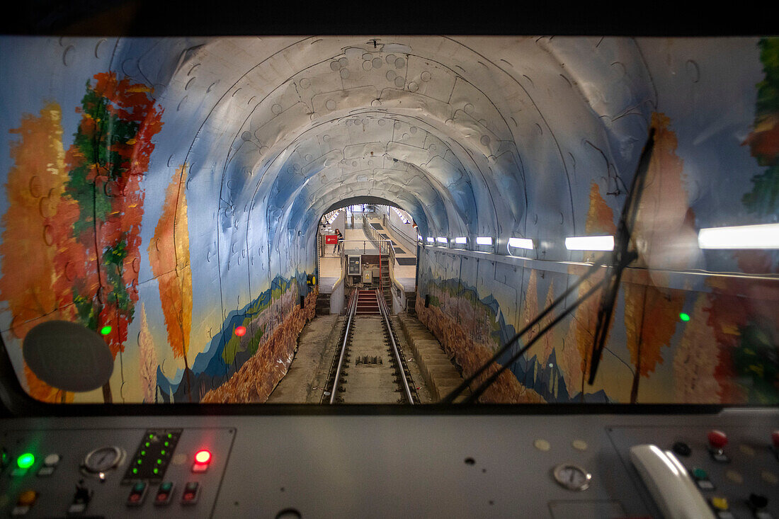 Funicular de Artxanda cable car, Bilbao, Biscay, Basque Country, Euskadi, Euskal Herria, Spain