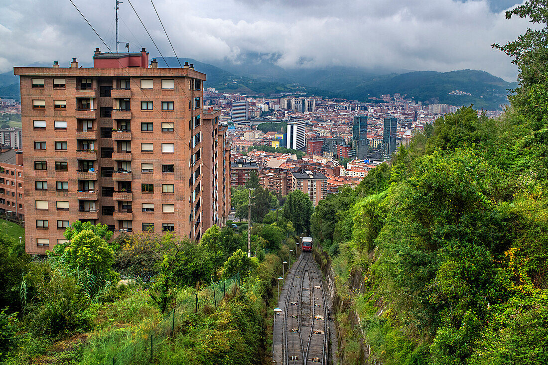 Seilbahn Funicular de Artxanda, Bilbao, Biskaya, Baskenland, Euskadi, Euskal Herria, Spanien