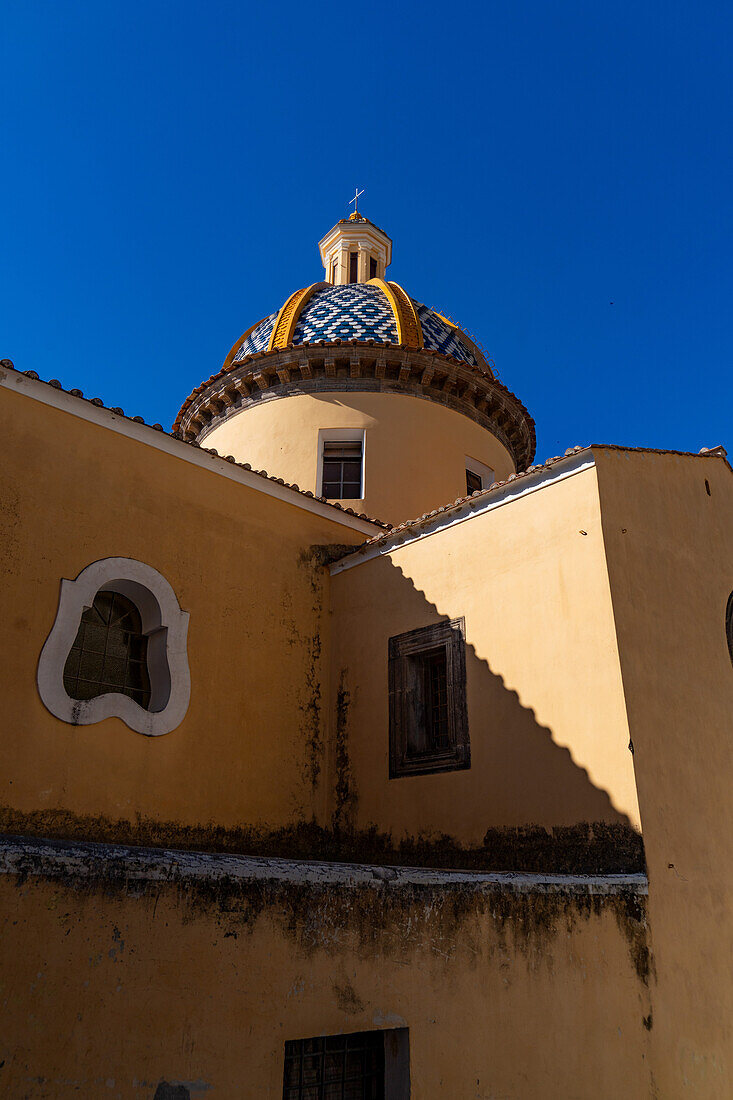 The Church of San Gennaro on the Amalfi Coast in Vettica Maggiore, Praiano, Italy.