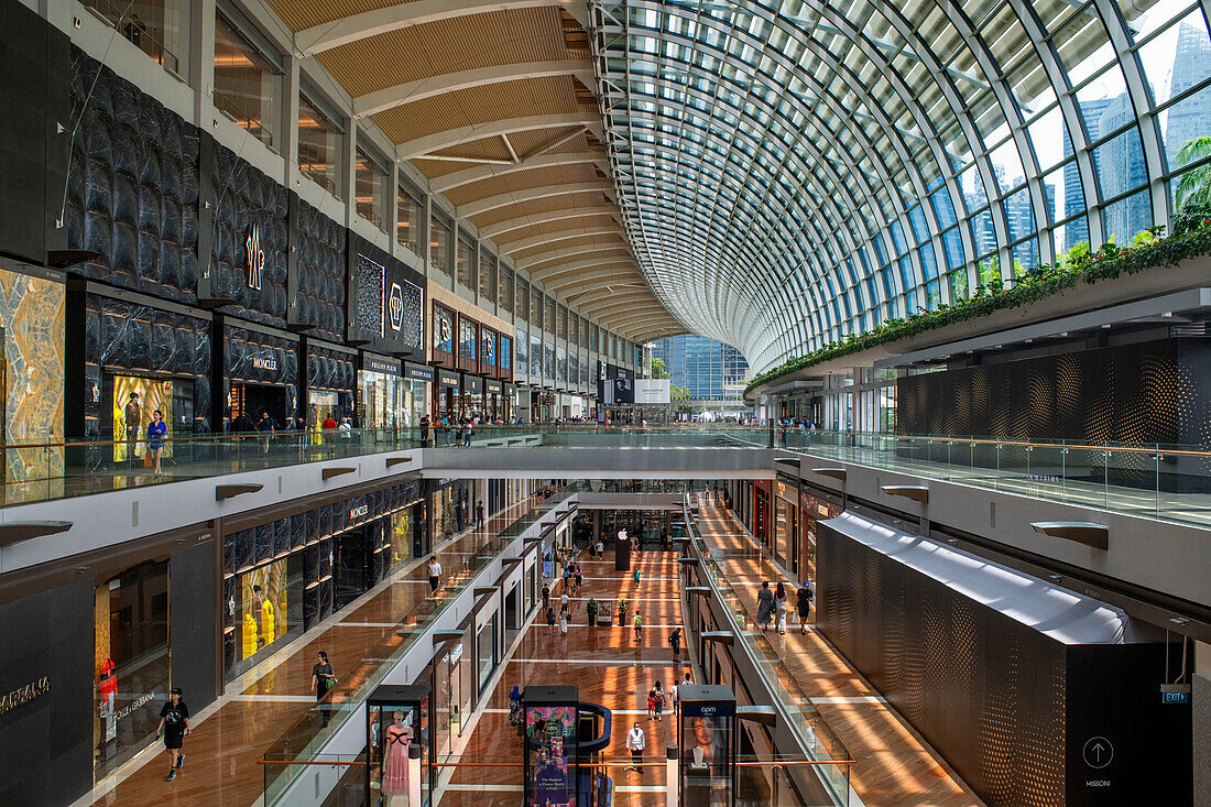 The Shoppes at Marina Bay Sands, Einkaufszentrum im Marina Bay Sands Hotel & Casino Komplex, Singapur, Südostasien