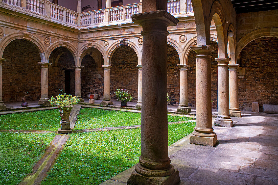 Ziortza-Bolibar, Inside Zenarruza monastery on the Camino del Norte, Spanish pilgrimage route to Santiago de Compostela, a UNESCO World Heritage Site, Basque country Euskadi, Spain