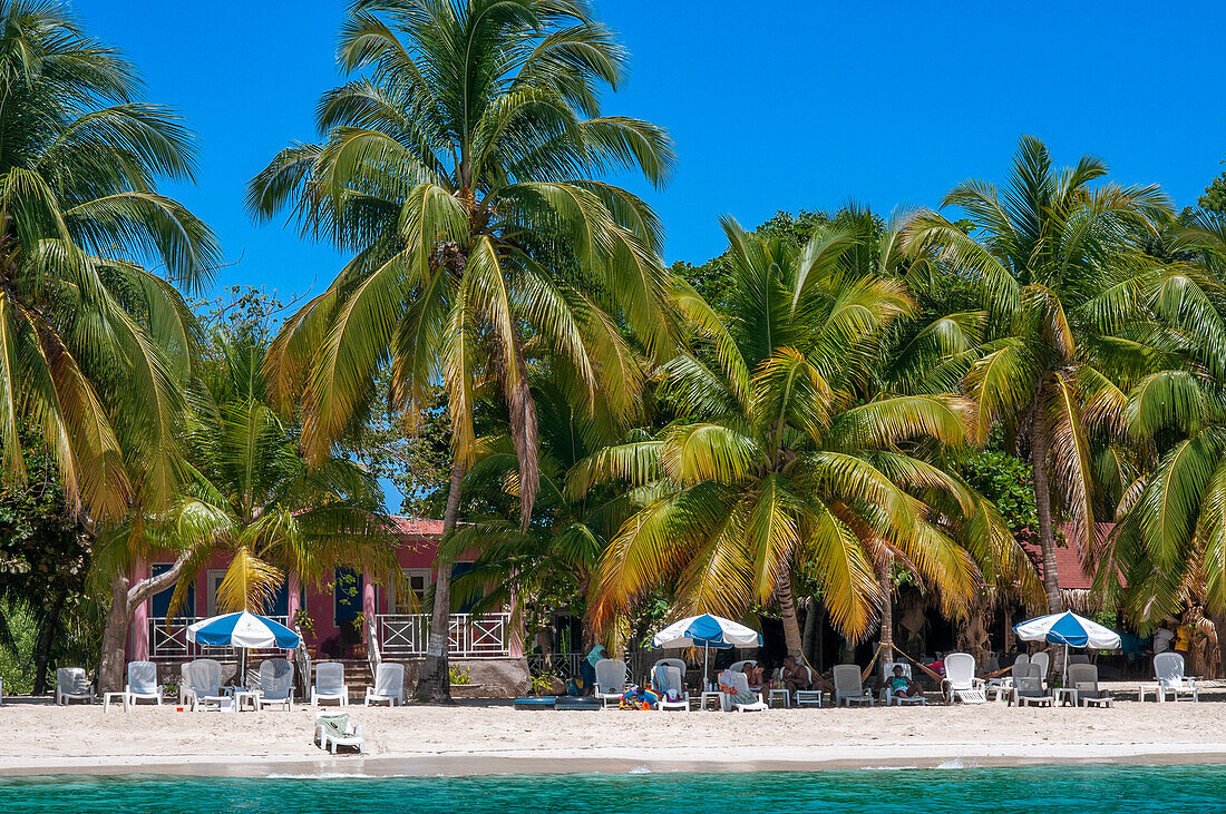 Abaka bay resort waterfront beach in Île-à-Vache, Sud Province, Haiti