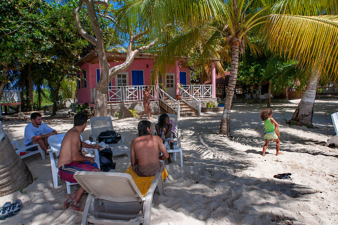 Abaka bay resort waterfront beach in Île-à-Vache, Sud Province, Haiti