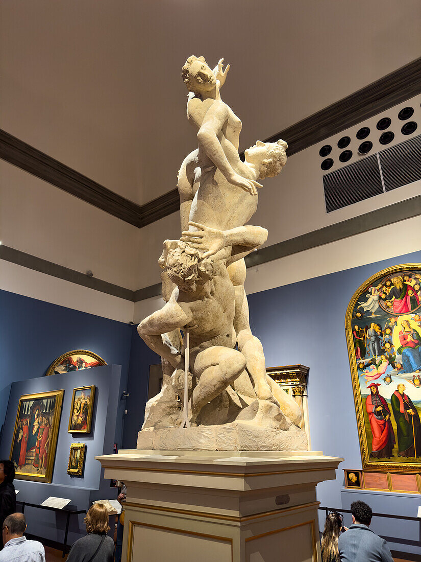 Rape of the Sabine Women by Giambolgna in the Accademia Gallery in Florence, Italy.