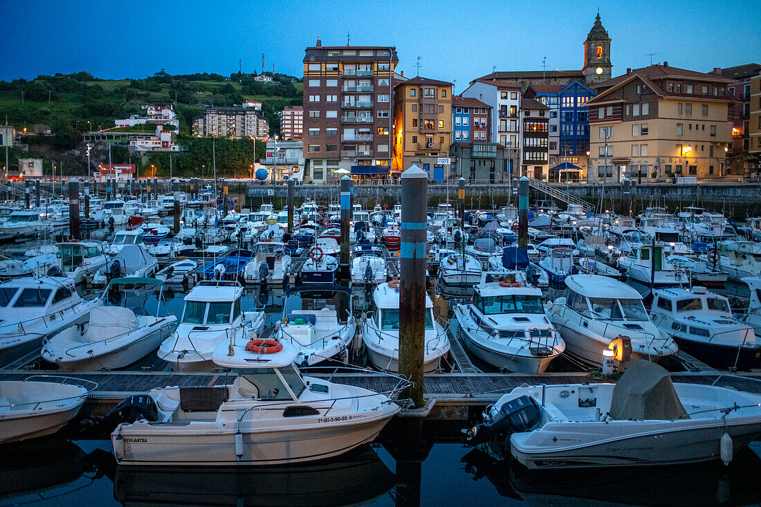 Old town and fishing port of Bermeo in the province of Biscay Basque Country Northern Spain.