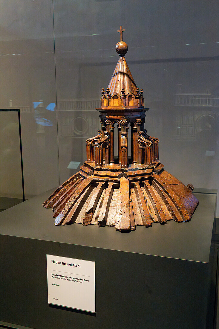 Architectural model of the lantern on the dome of the Duomo in the Duomo Museum in Florence, Italy. By Filippo Brunelleschi, circa 1430-1446 A.D.